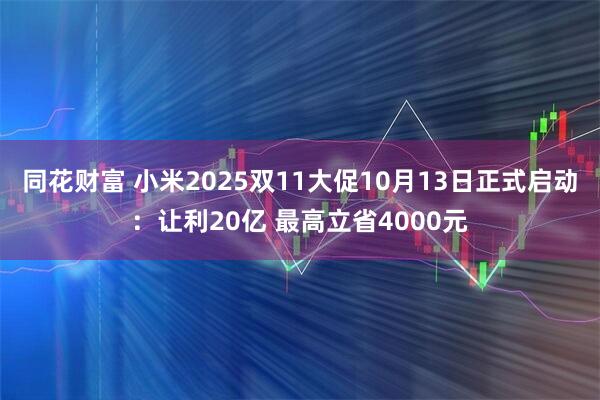 同花财富 小米2025双11大促10月13日正式启动：让利20亿 最高立省4000元